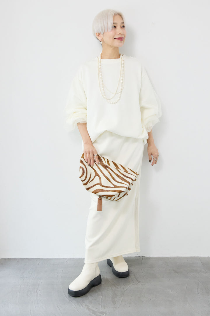 チュールスリーブプルオーバー