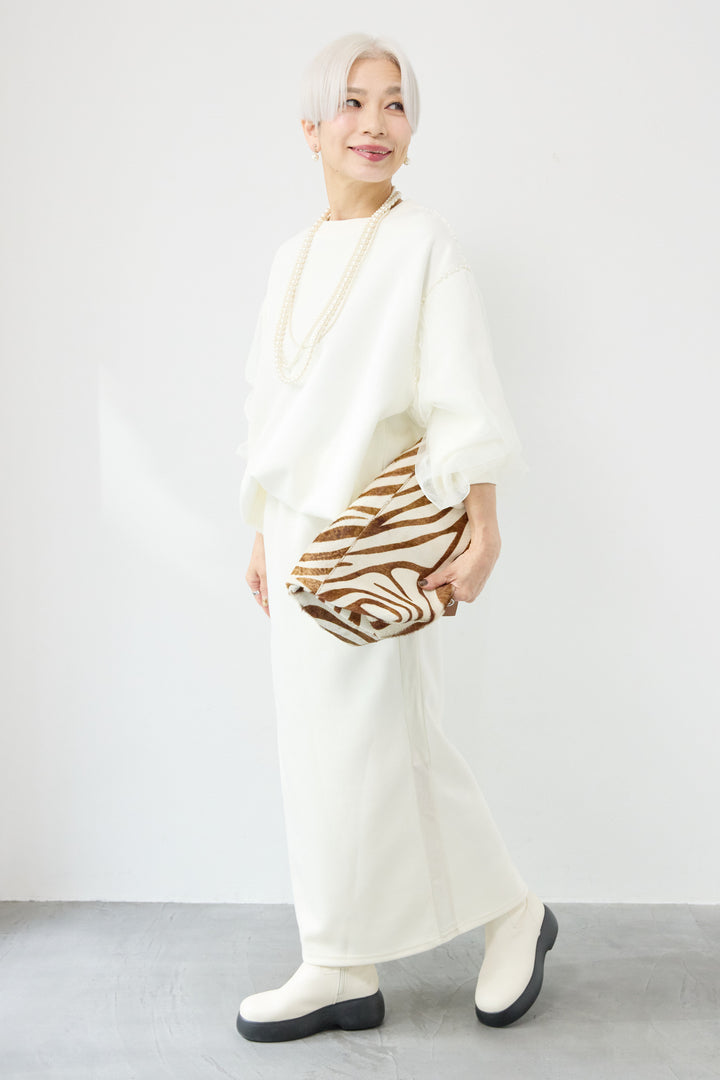 チュールスリーブプルオーバー