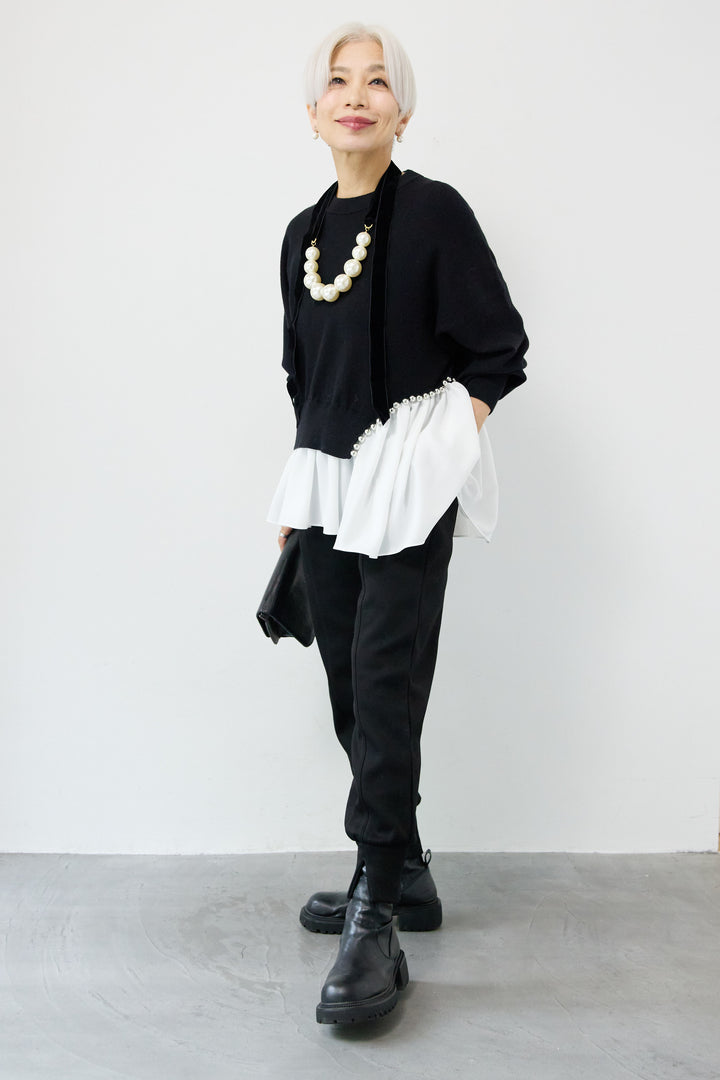 アシメデザインドッキングニット