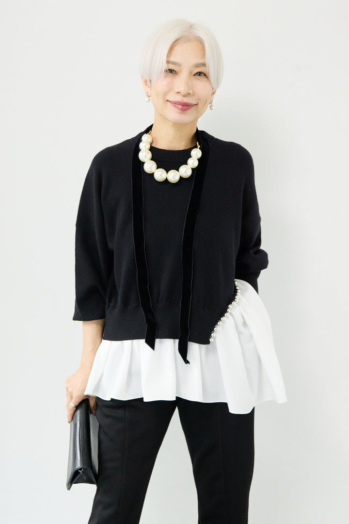 アシメデザインドッキングニット