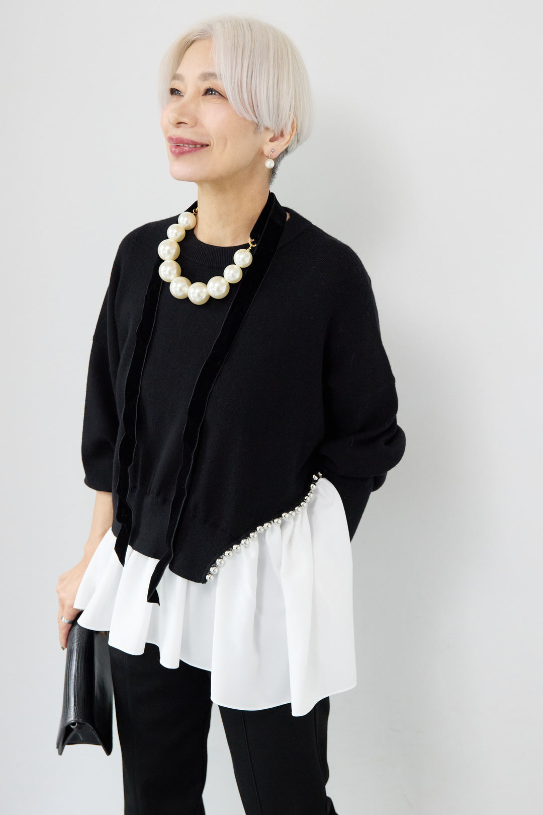 アシメデザインドッキングニット