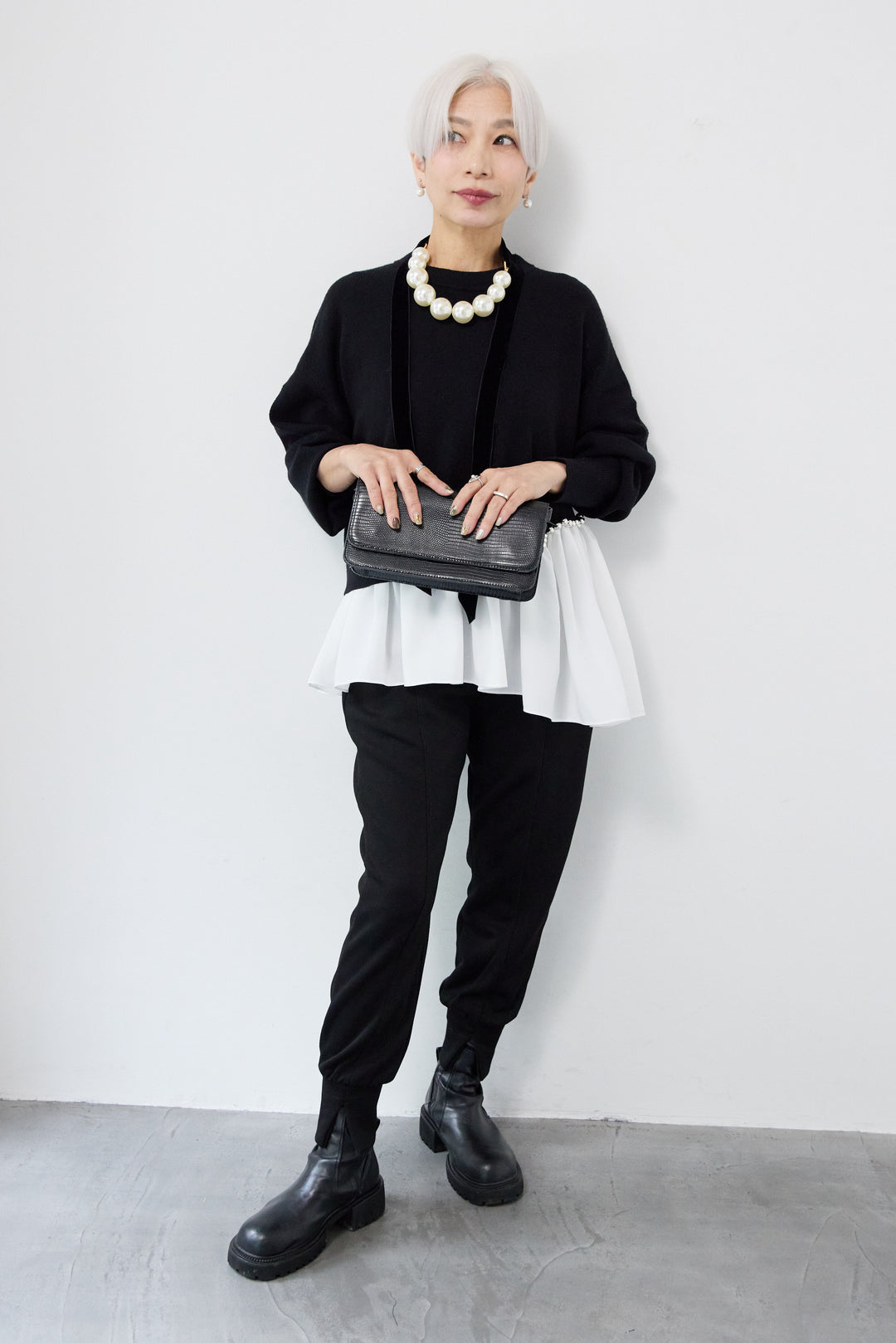 アシメデザインドッキングニット