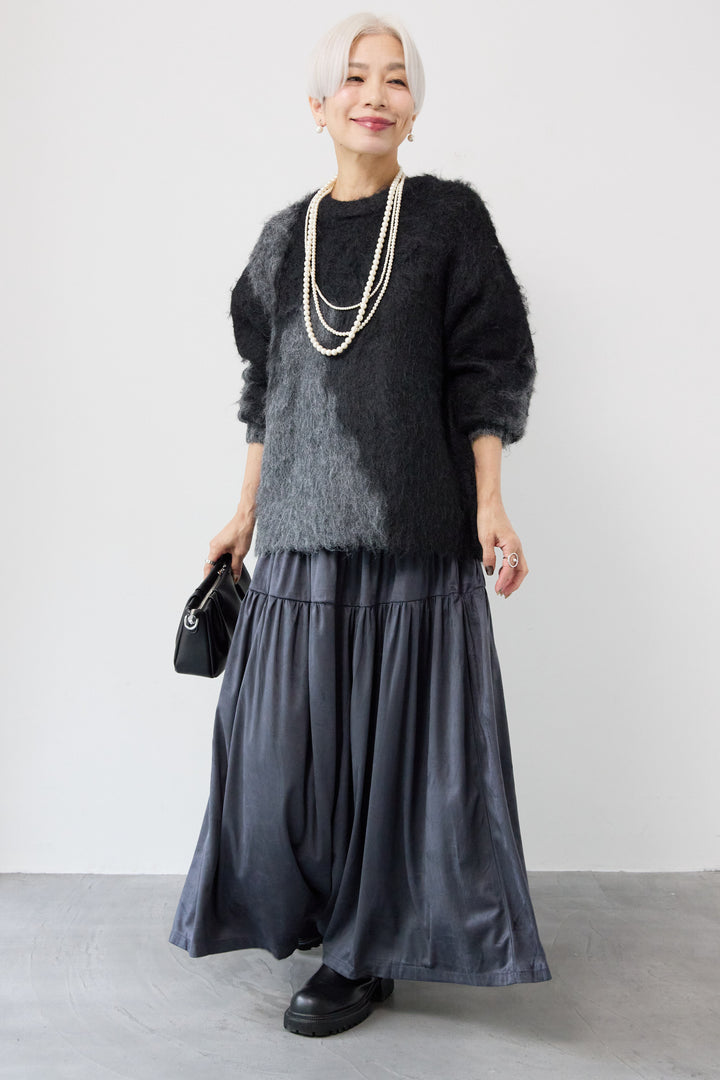 ミックスヤーン ブロッキングニット