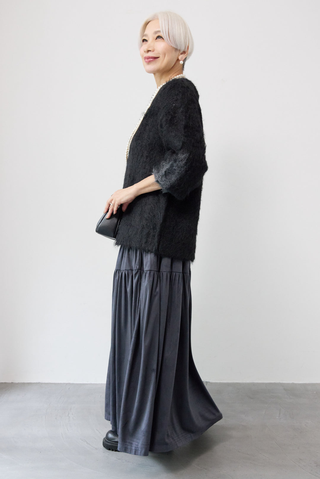 ミックスヤーン ブロッキングニット