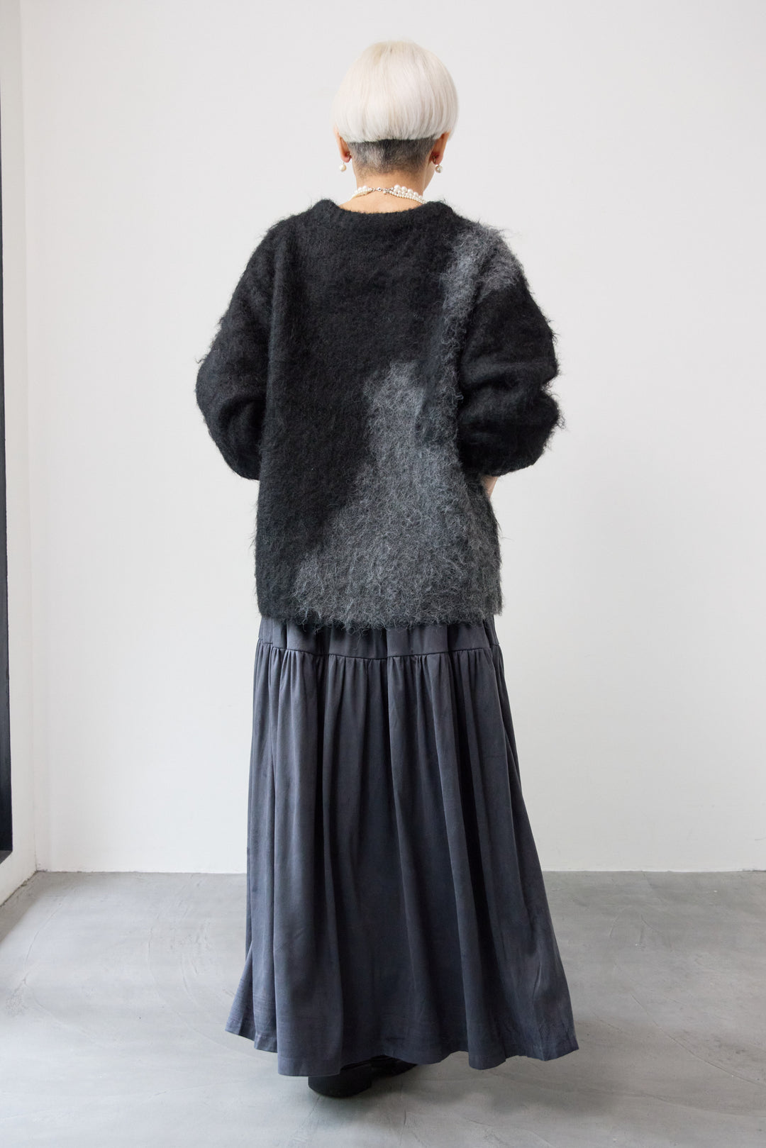 ミックスヤーン ブロッキングニット