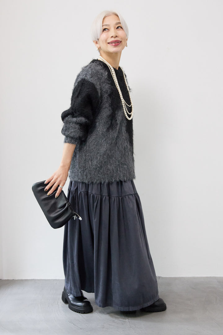 ミックスヤーン ブロッキングニット