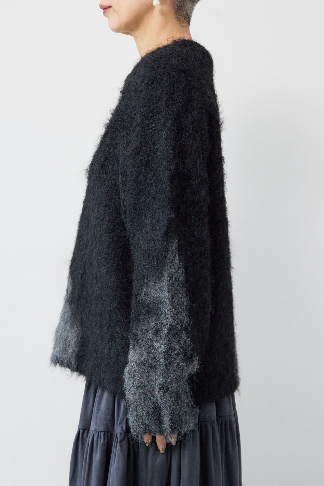 ミックスヤーン ブロッキングニット