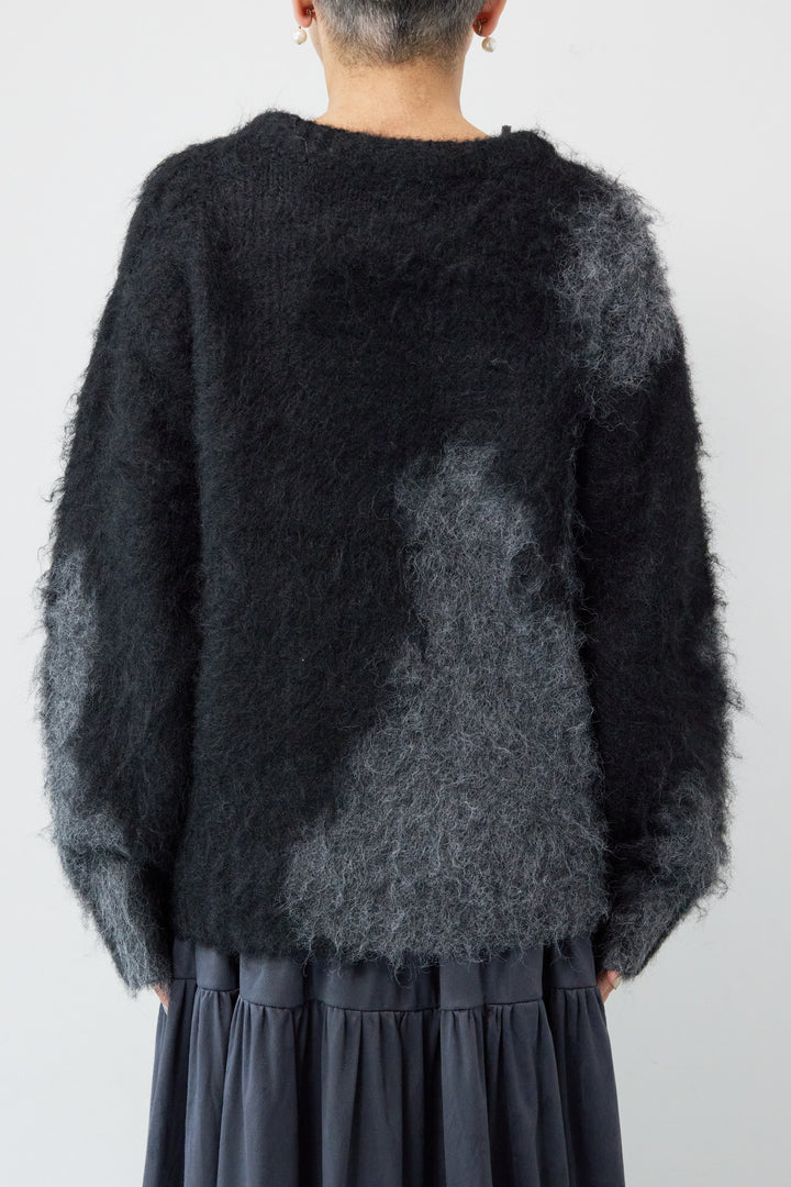 ミックスヤーン ブロッキングニット