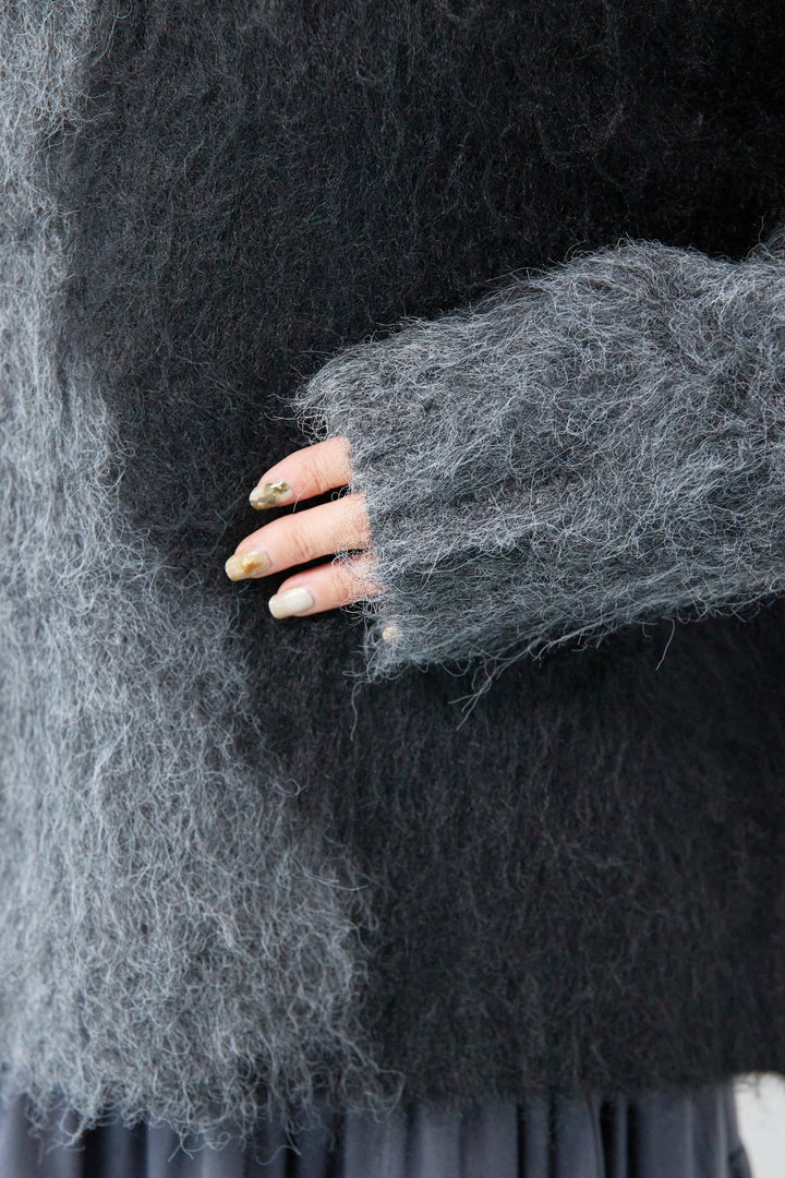 ミックスヤーン ブロッキングニット