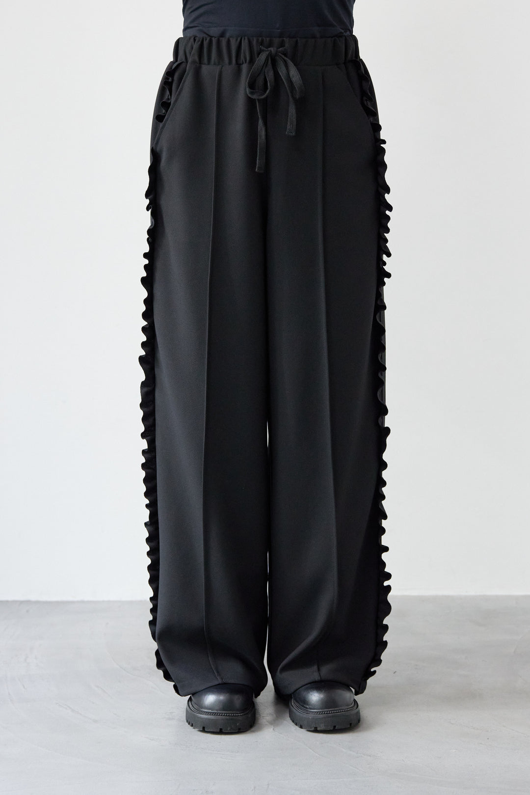 カットジョーゼットサイドフリルパンツ