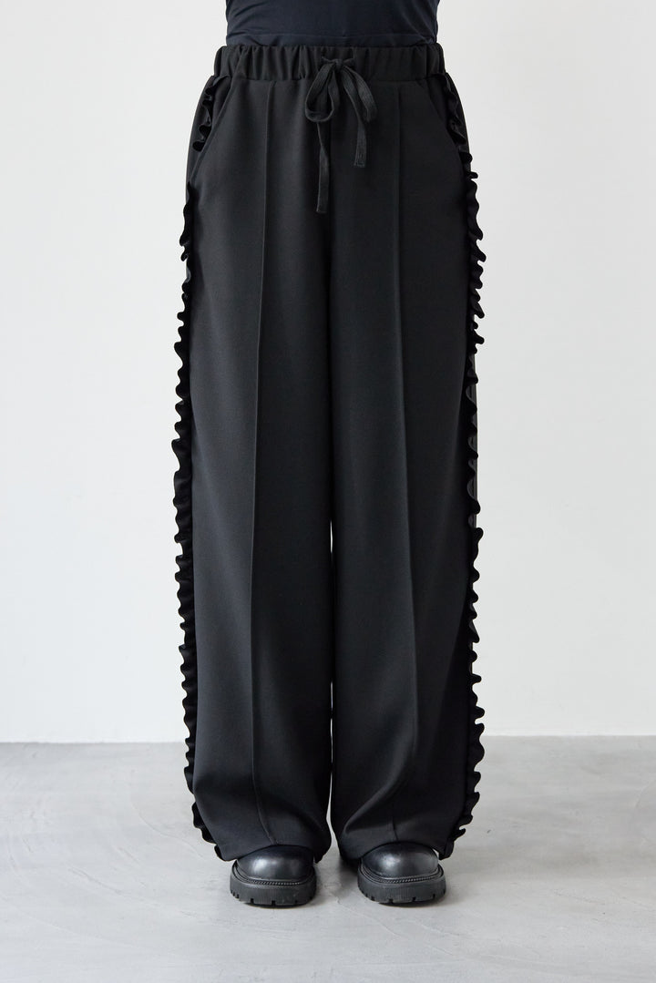 カットジョーゼットサイドフリルパンツ