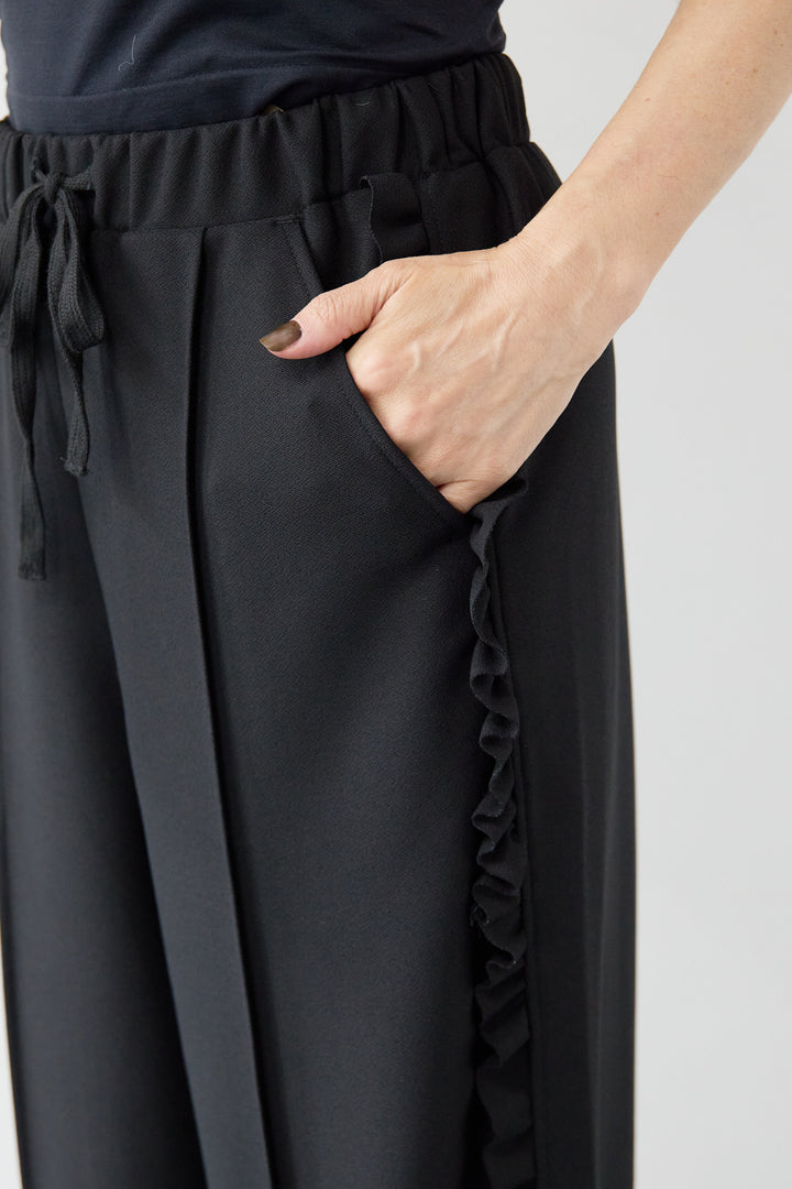 カットジョーゼットサイドフリルパンツ