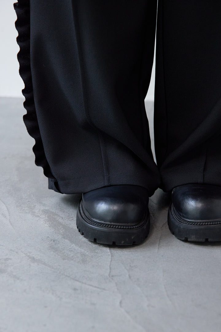 カットジョーゼットサイドフリルパンツ