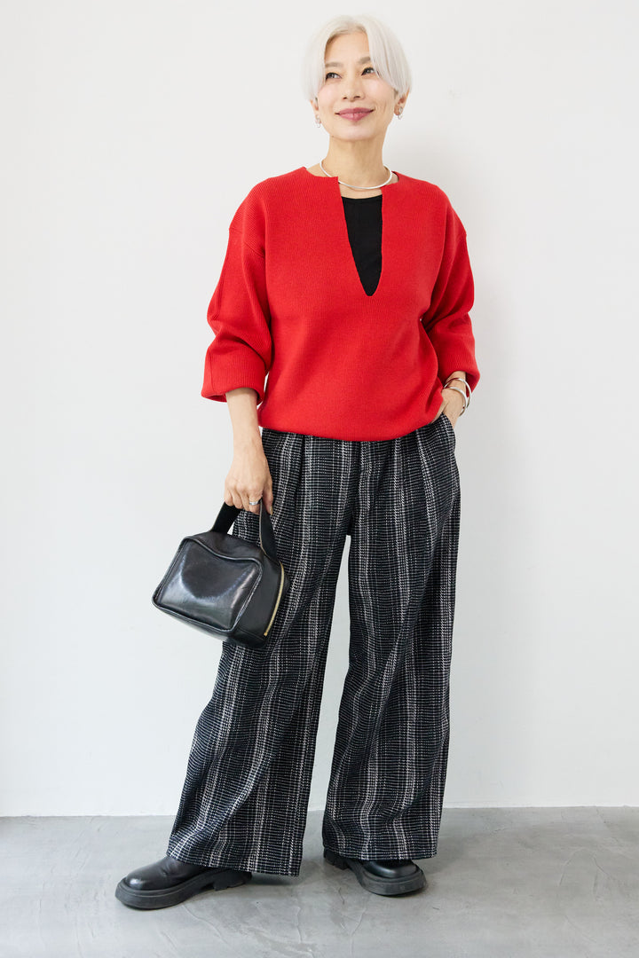 ツイードタックパンツ