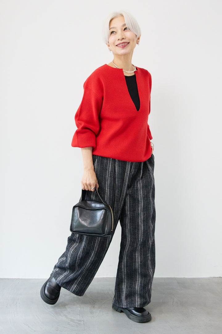 ツイードタックパンツ