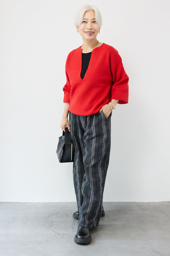 ツイードタックパンツ