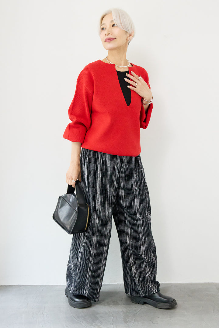 ツイードタックパンツ