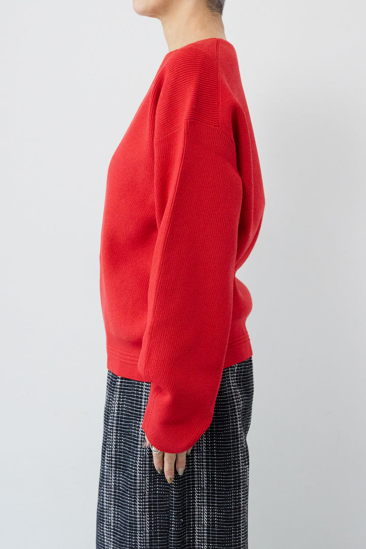 【防静電気】やわもち深Vネックデザインニット