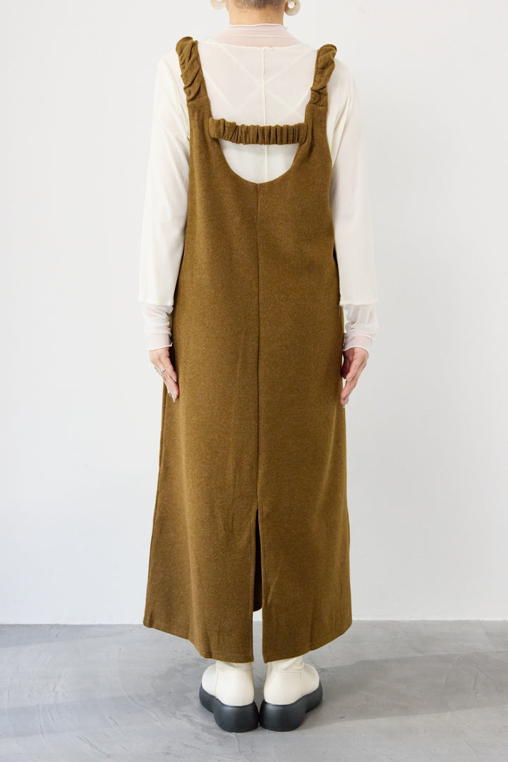 ギャザーショルダージャンパースカート