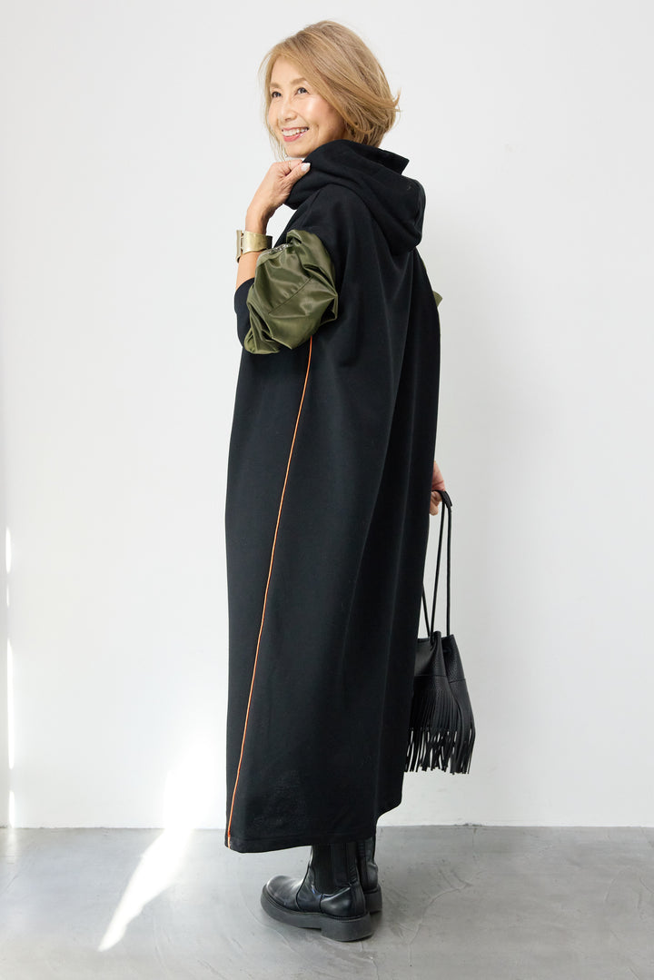 MA-1フードドッキングワンピース