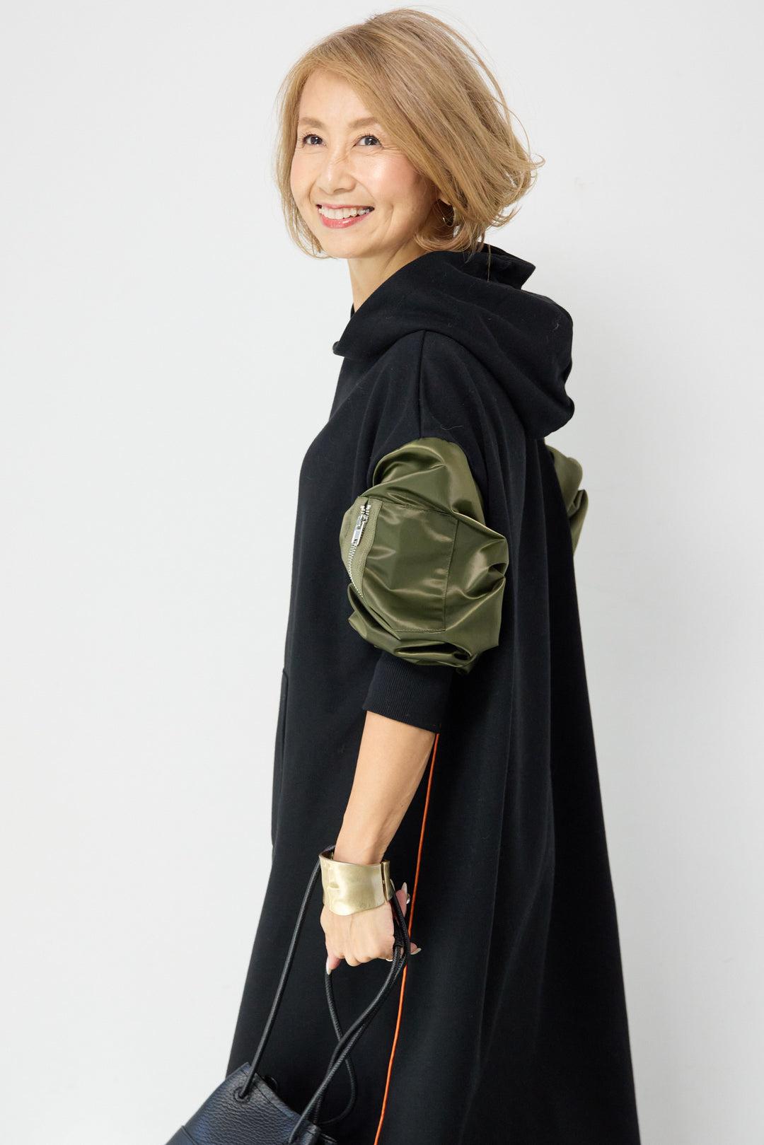 MA-1フードドッキングワンピース