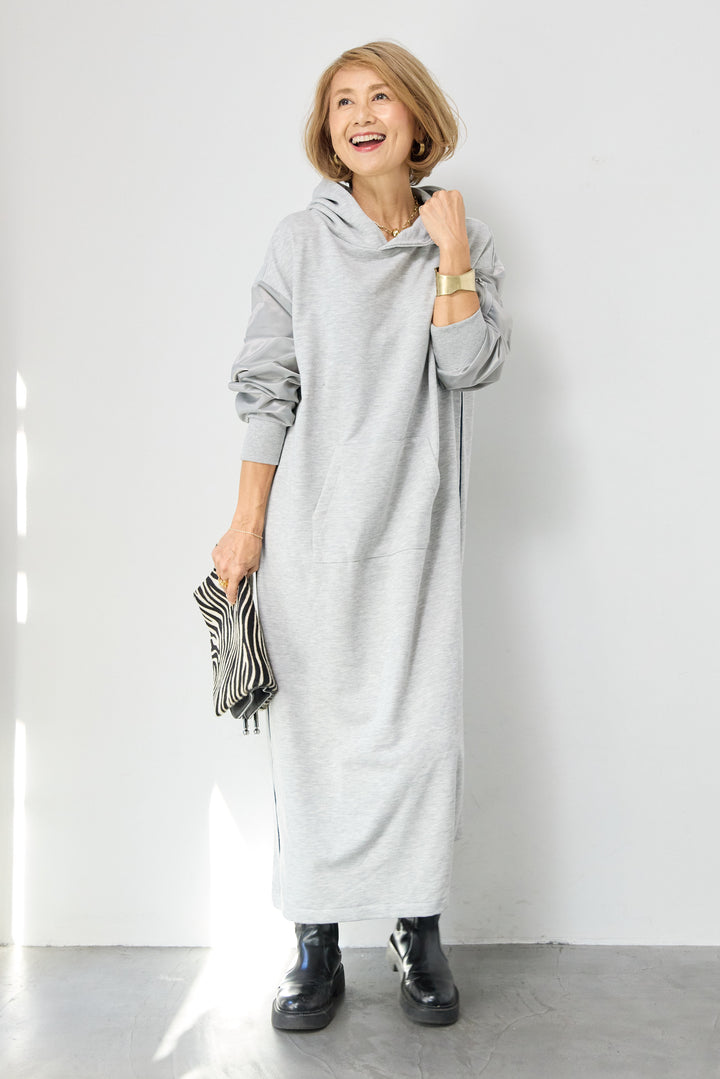 MA-1フードドッキングワンピース