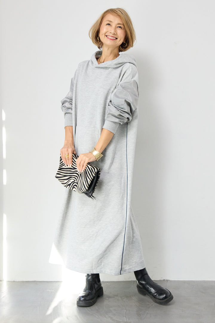 MA-1フードドッキングワンピース