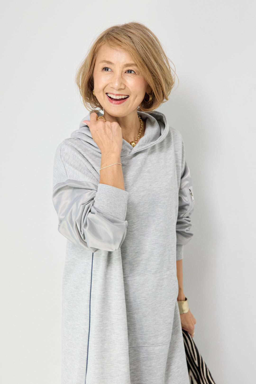 MA-1フードドッキングワンピース