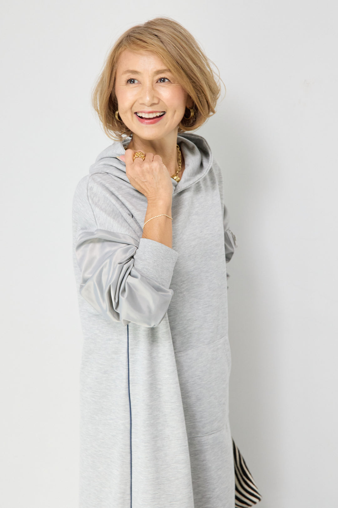 MA-1フードドッキングワンピース