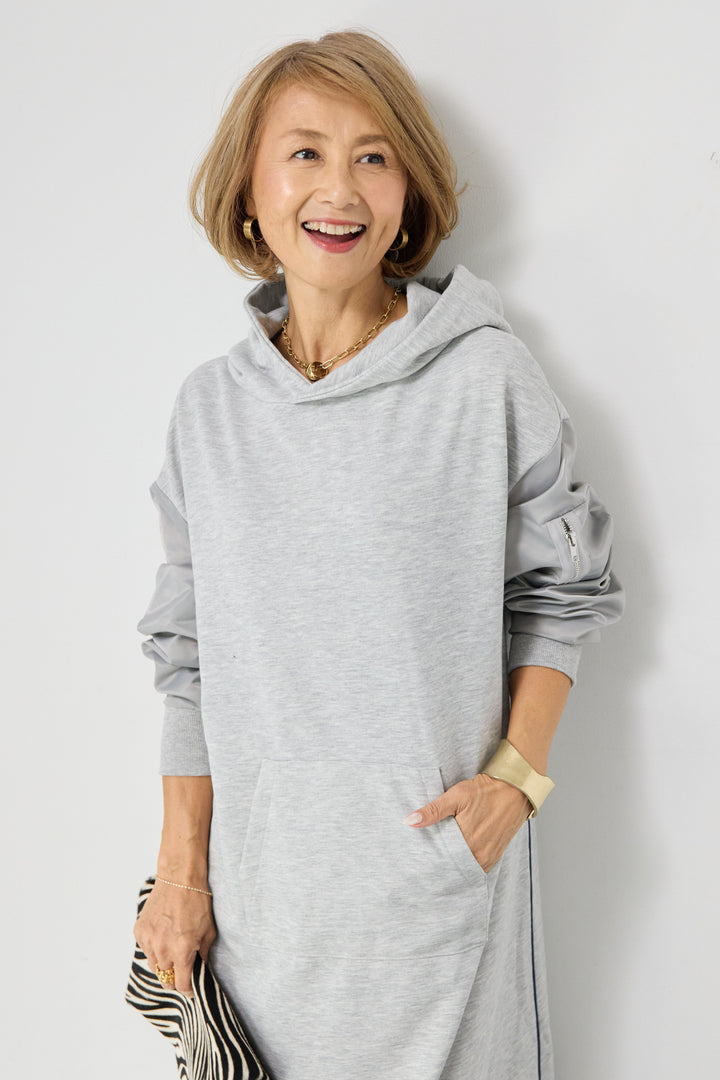 MA-1フードドッキングワンピース