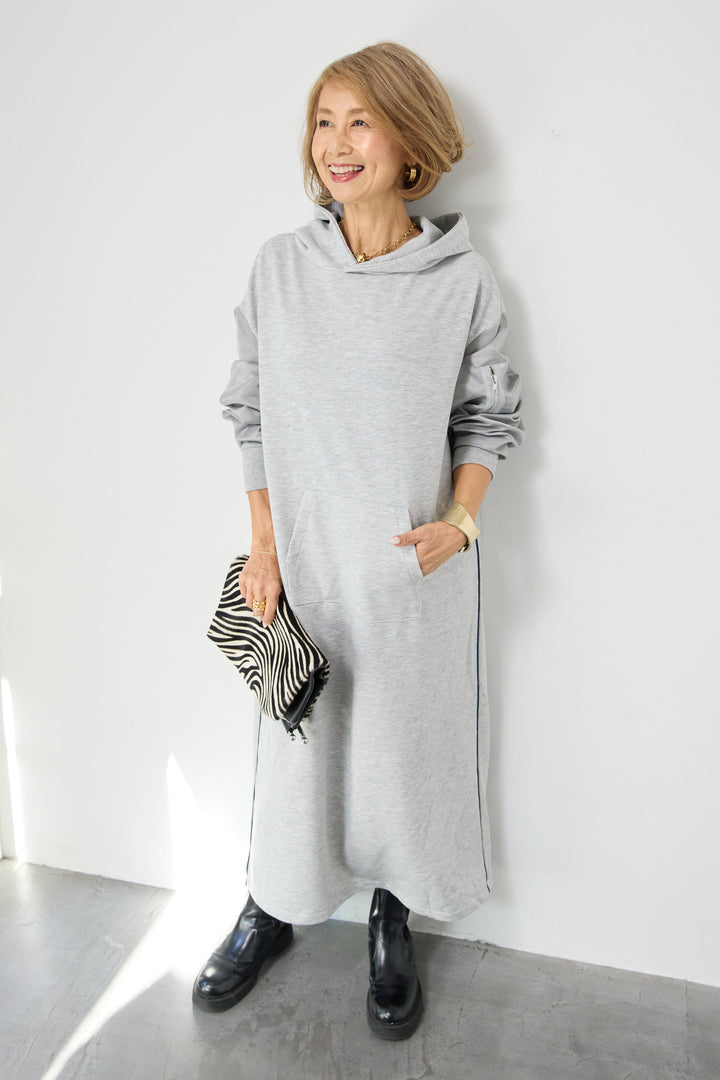 MA-1フードドッキングワンピース
