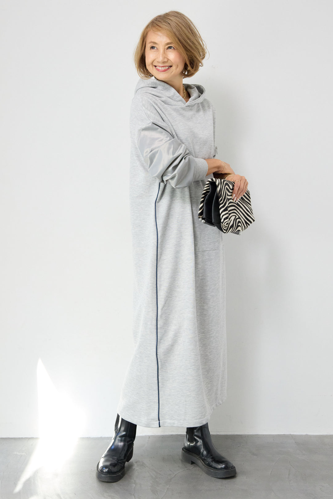 MA-1フードドッキングワンピース