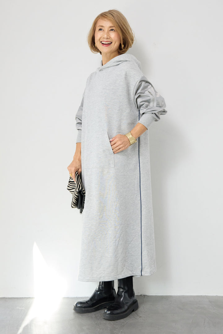 MA-1フードドッキングワンピース