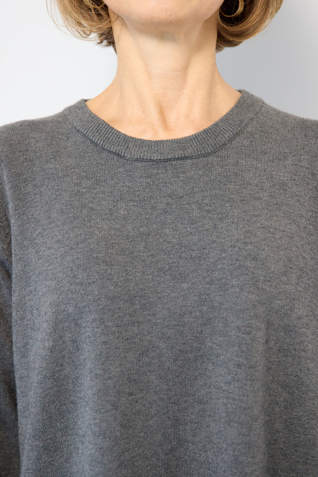 異素材ドッキングニットワンピース