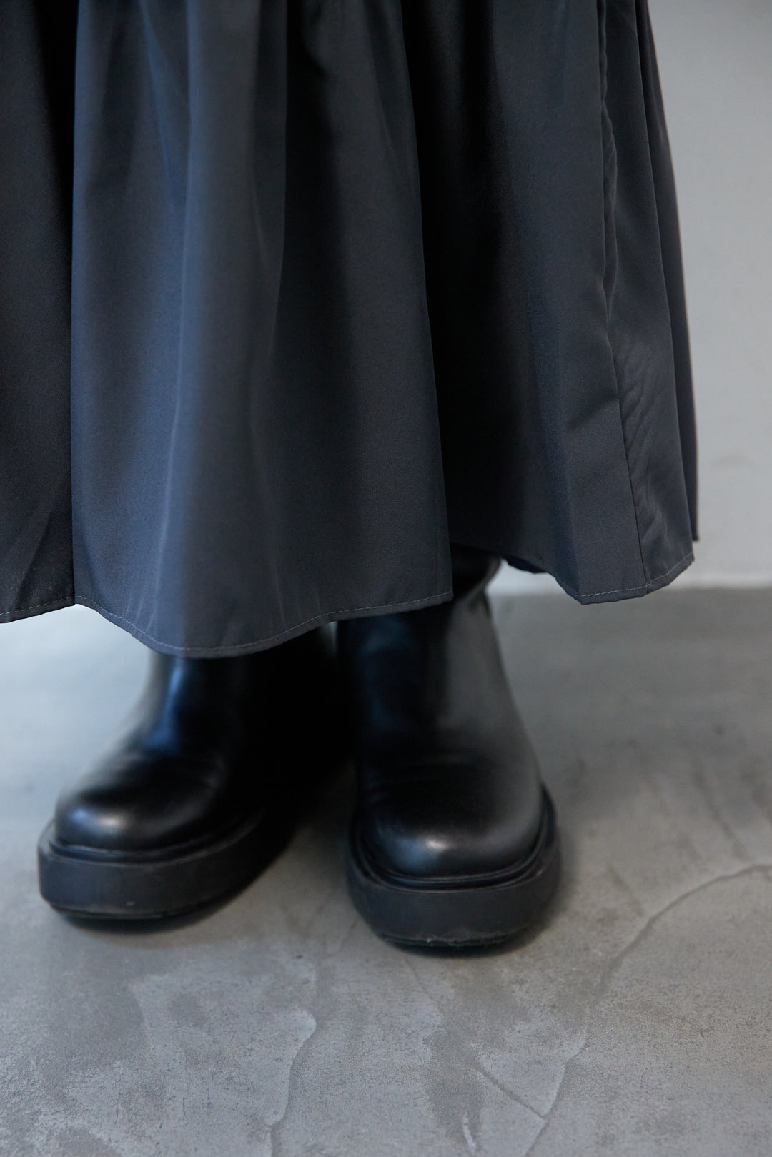 異素材ドッキングニットワンピース