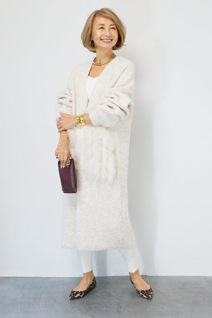 裏起毛リブニットレギンス