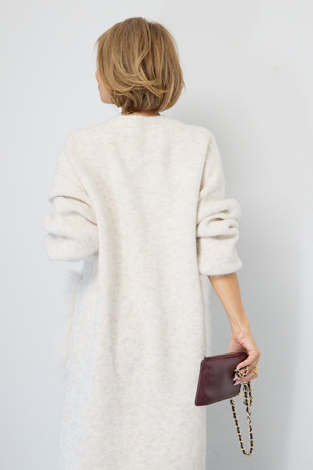 ファーポケットロングカーディガン