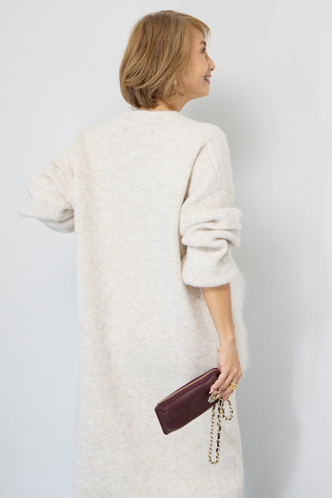 ファーポケットロングカーディガン