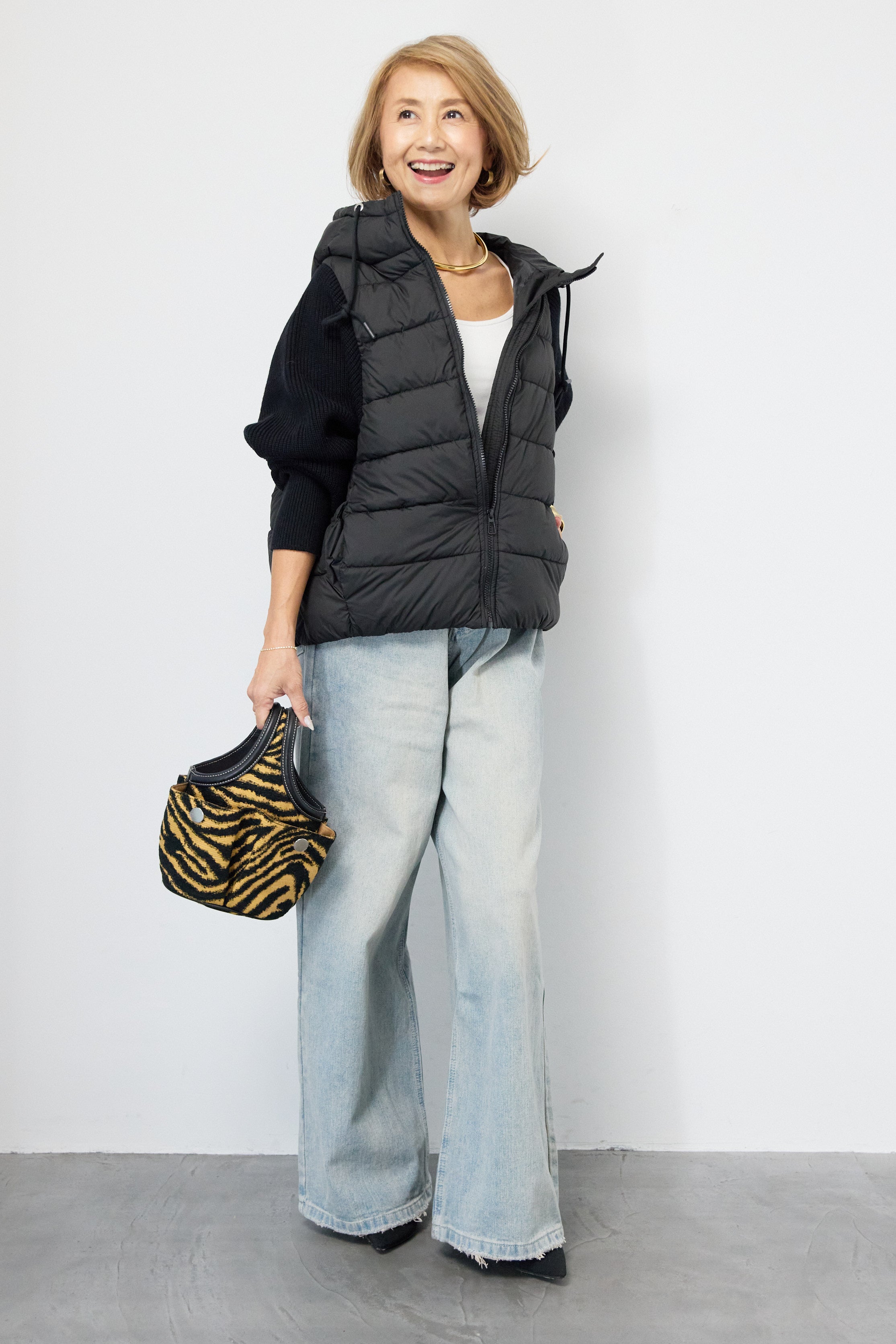 スリーブニットダウンジャケット – plusotoha