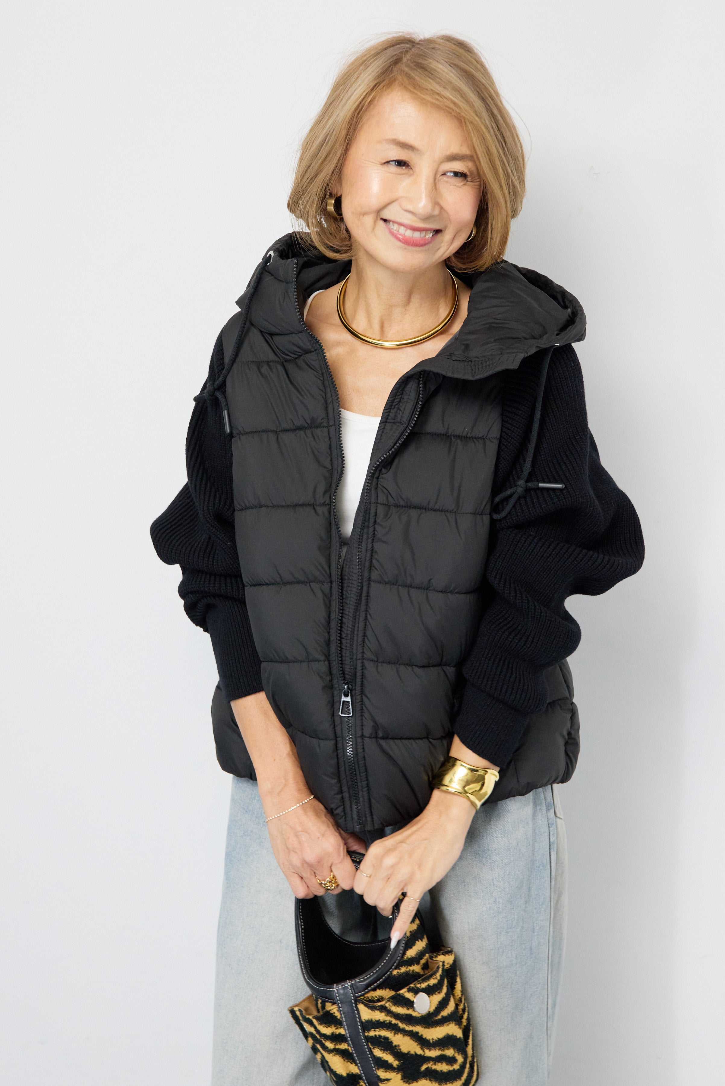 スリーブニットダウンジャケット – plusotoha