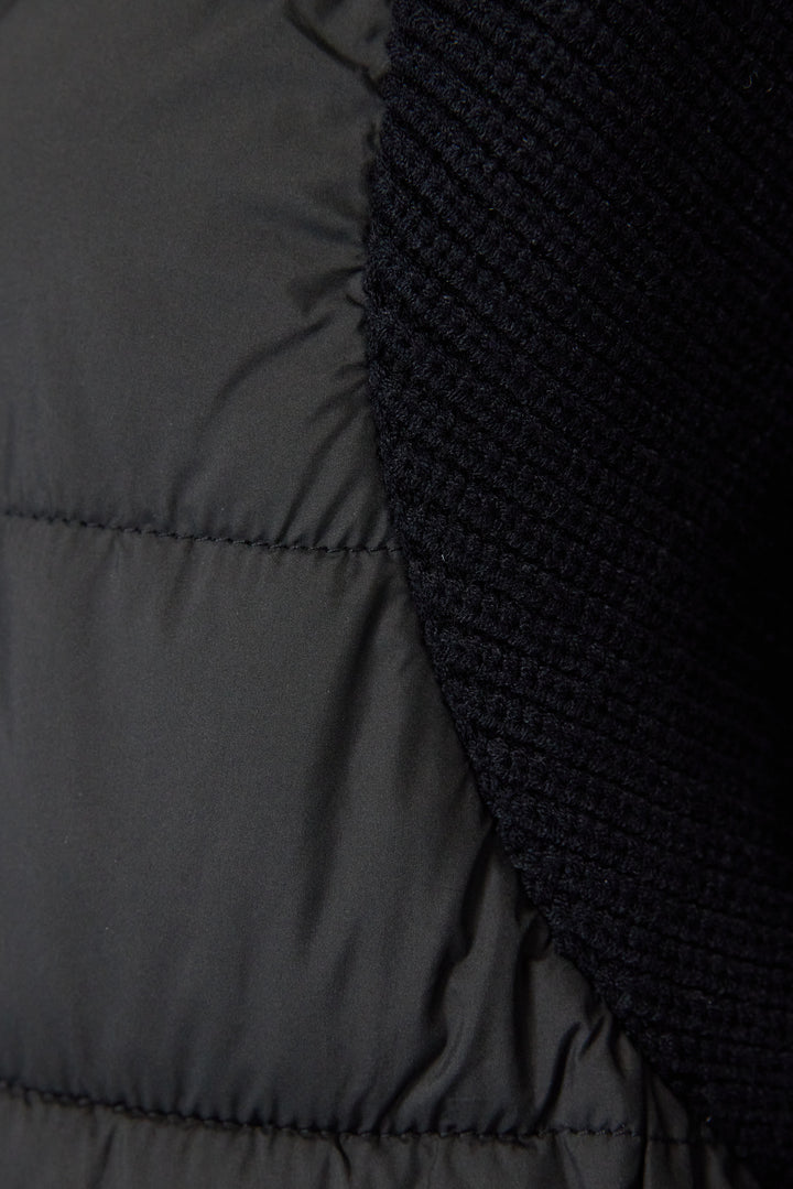 スリーブニットダウンジャケット