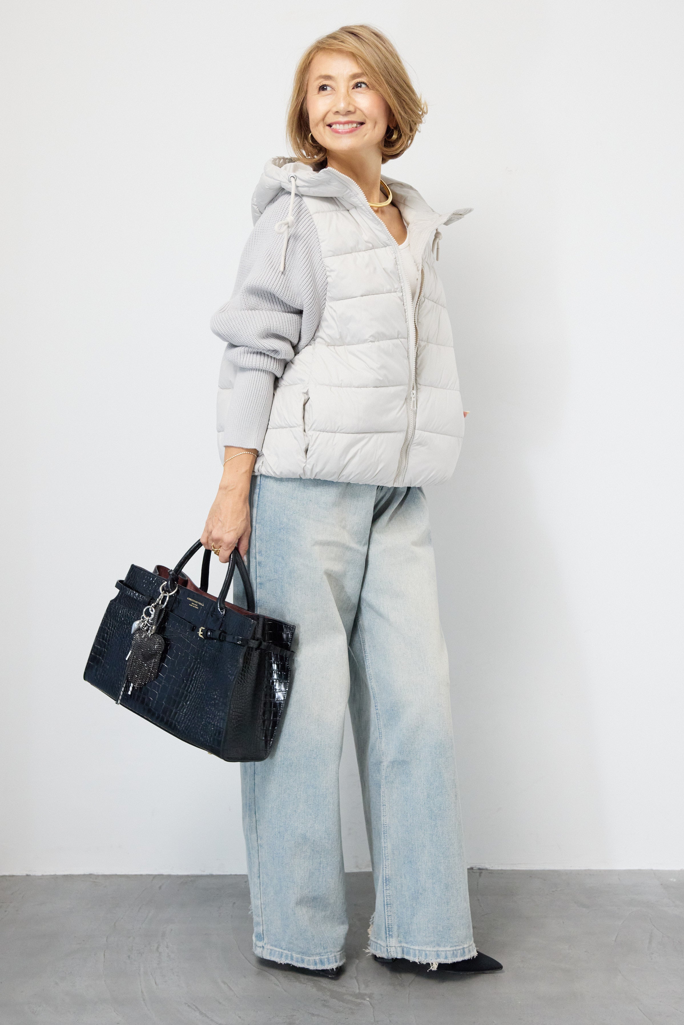 スリーブニットダウンジャケット – plusotoha