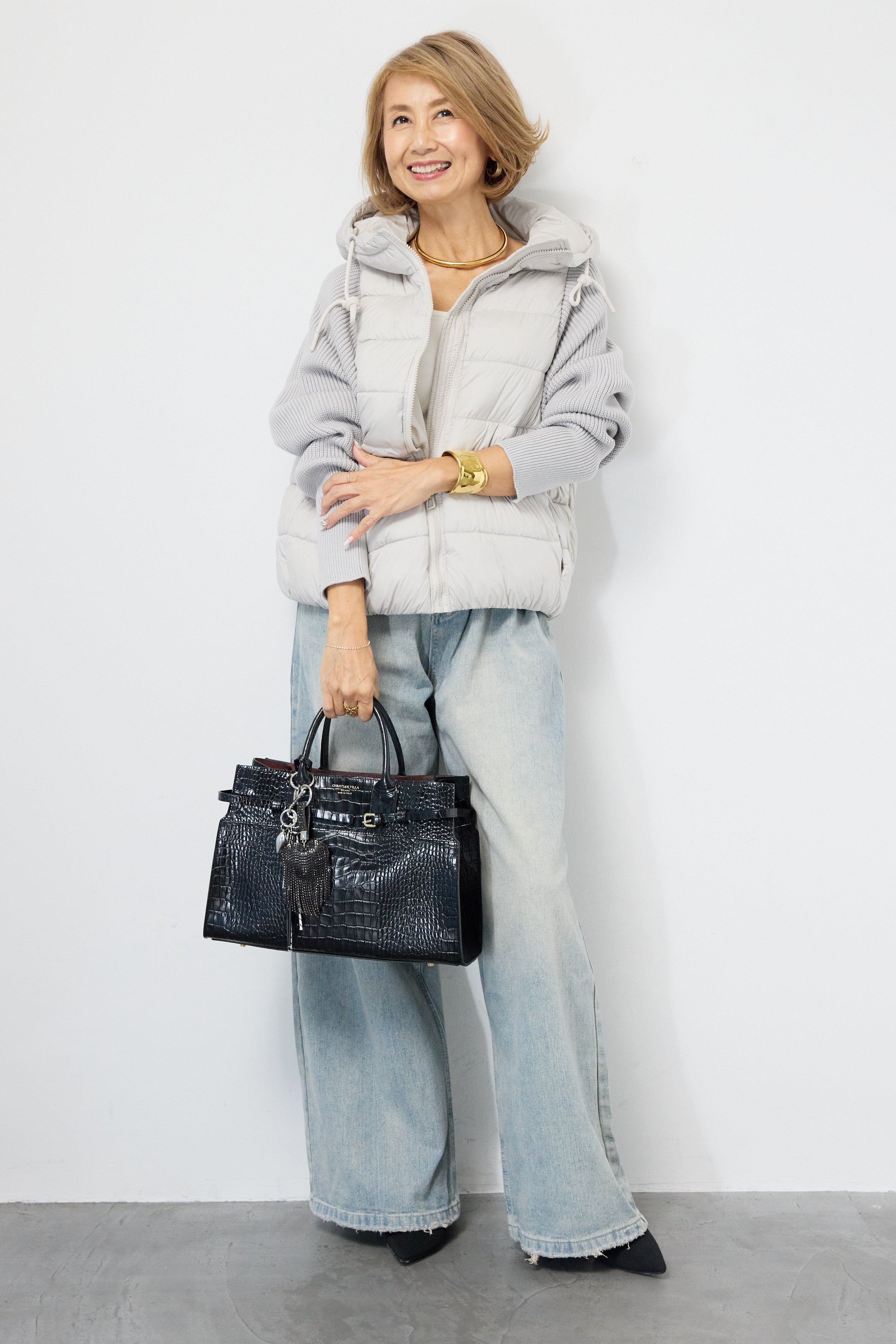 スリーブニットダウンジャケット – plusotoha