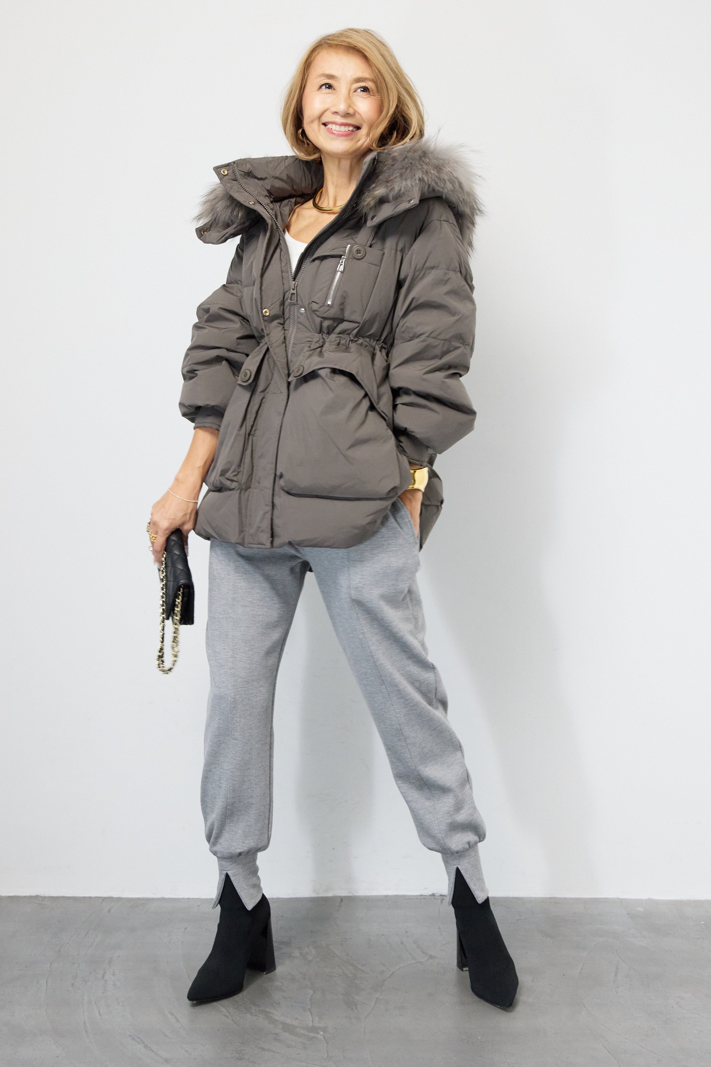 ファーフードダウンコート – plusotoha