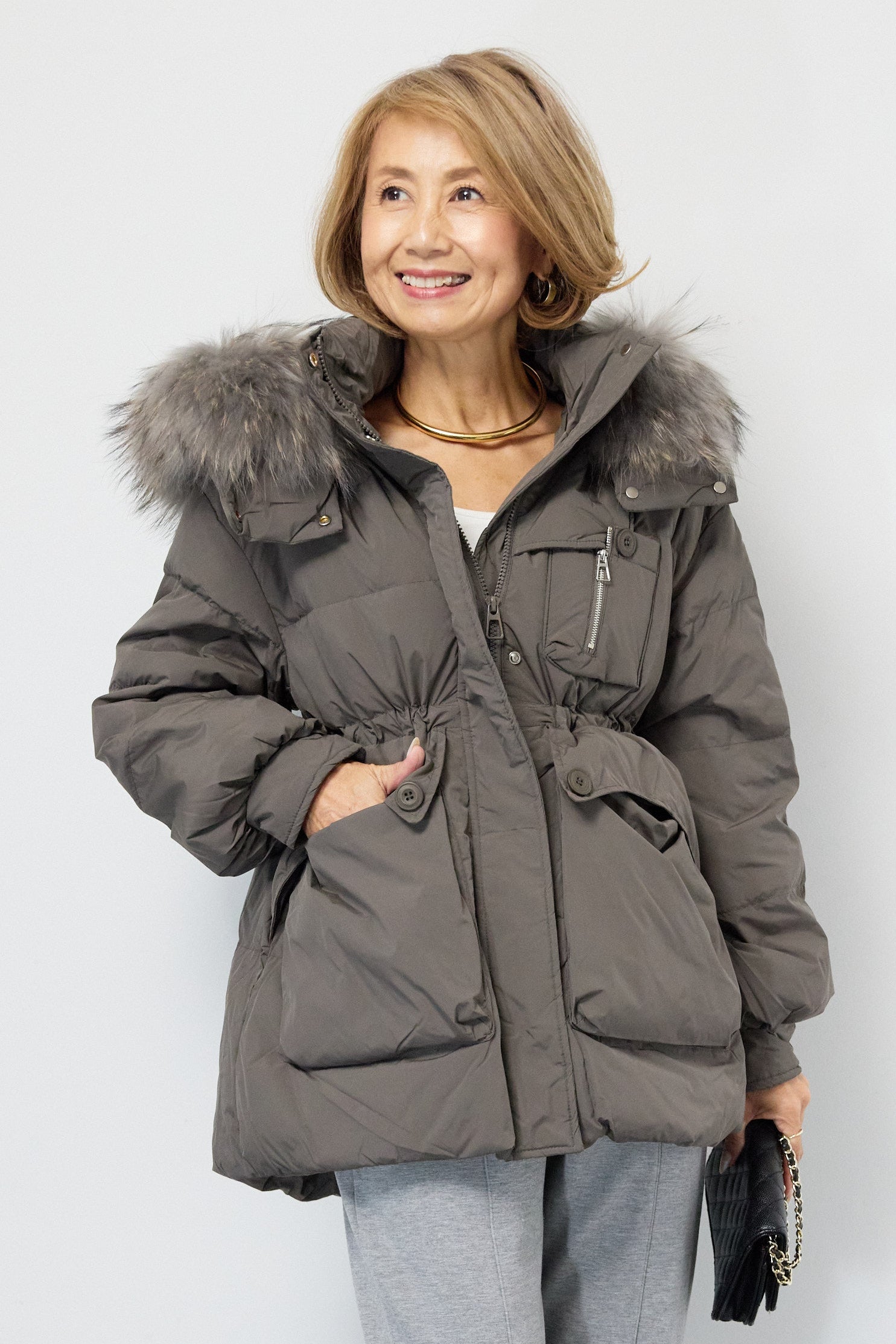 ファーフードダウンコート – plusotoha