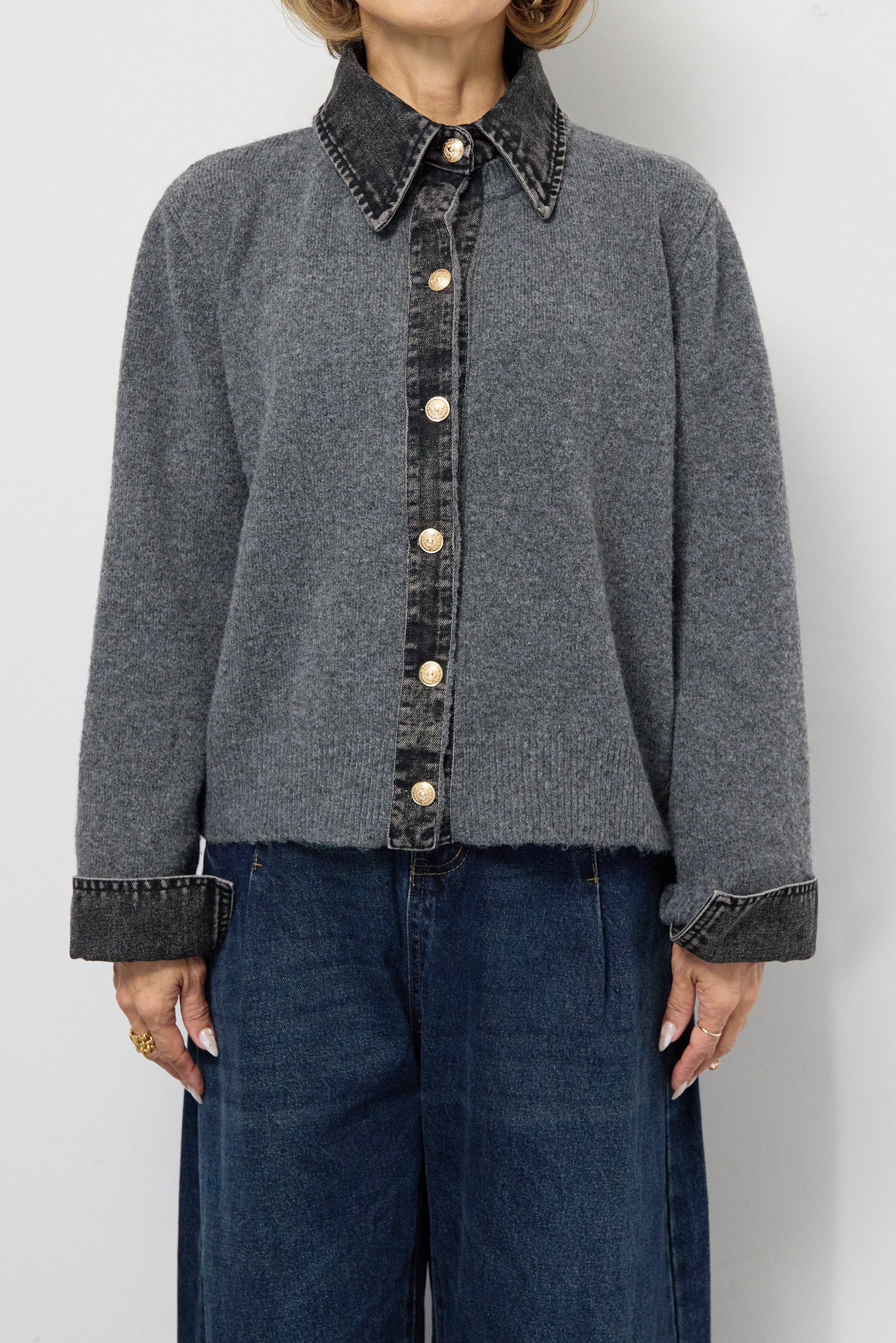 デニム×ニットシャツ – plusotoha