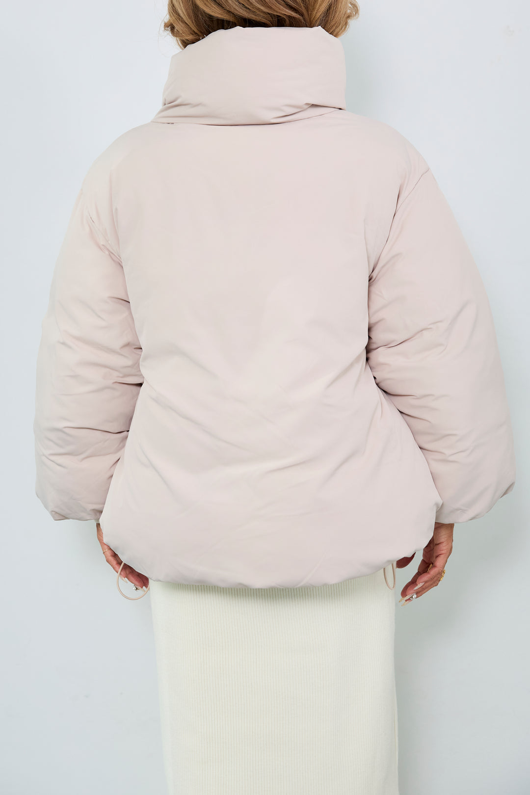 スタンドカラー中綿ショートブルゾン