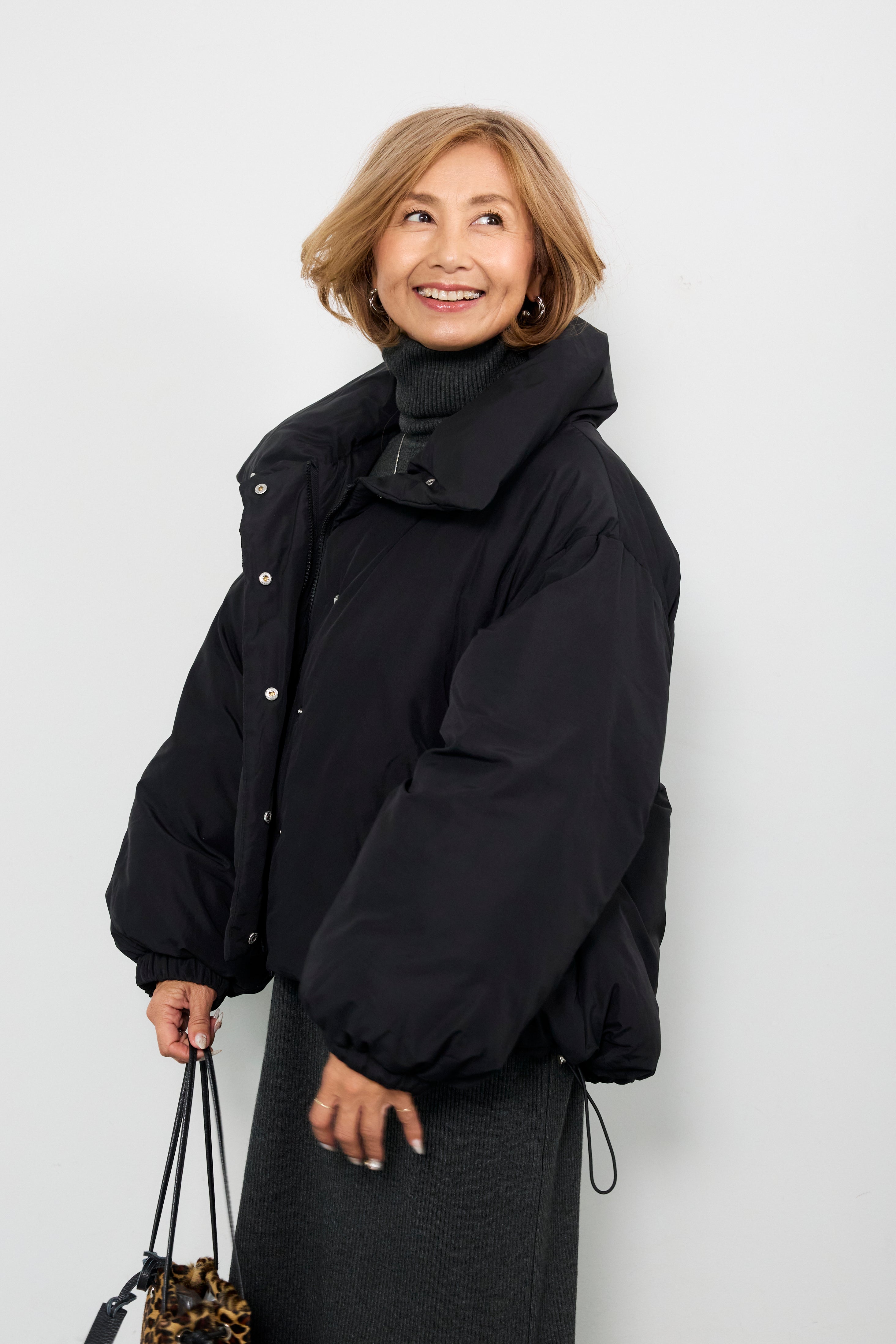 スタンドカラー中綿ショートブルゾン – plusotoha