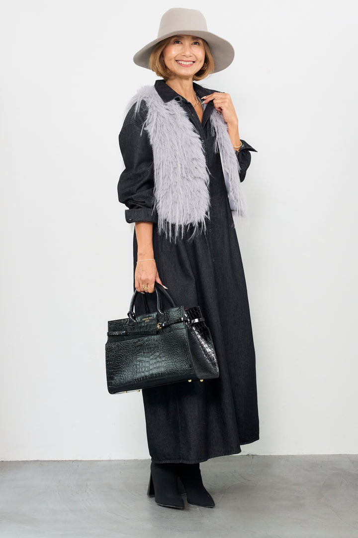 ロングシャギーベスト