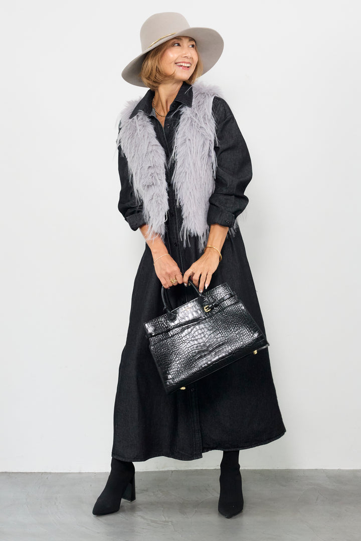 ロングシャギーベスト